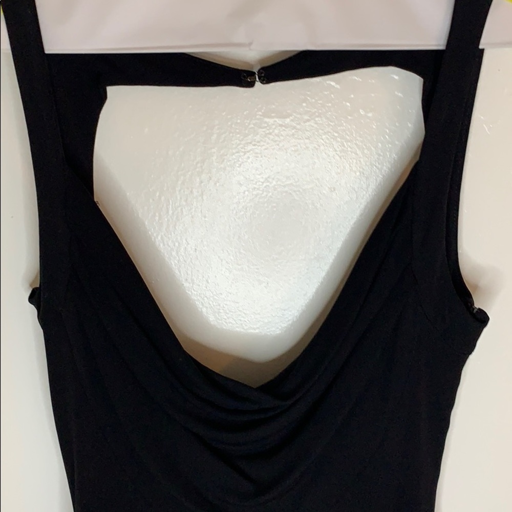 Frivole black gown with drape neckline and back - Picture 3 of 7